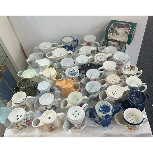 128 - A large collection of porcelain shaving mugs various makers and designs