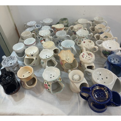 134 - A large collection of porcelain shaving mugs various makers and designs