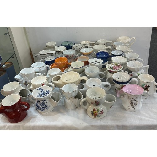 125 - A large collection of porcelain shaving mugs various makers and designs