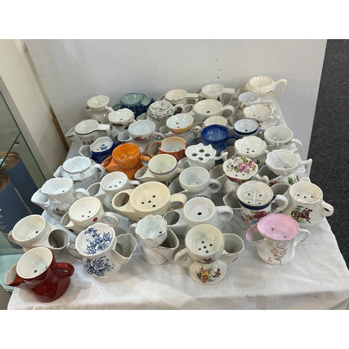 125 - A large collection of porcelain shaving mugs various makers and designs