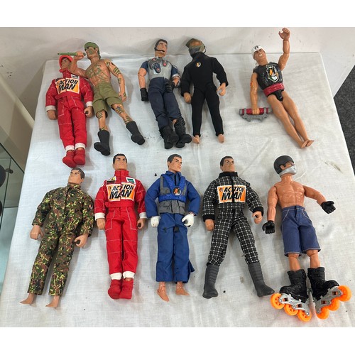 15 - Selection of 10 Retro 1994 action men figures with clothes and accessories