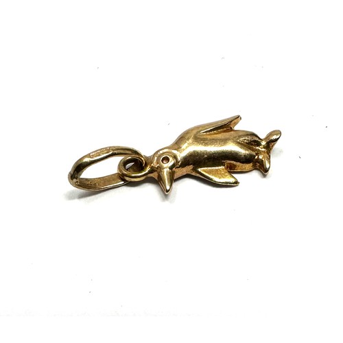 292 - 9ct gold penguin unoaerre drop charm (0.7g)