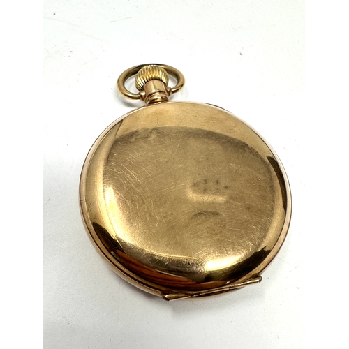 456 - Gold plated Zenith open face pocket watch the watch is ticking