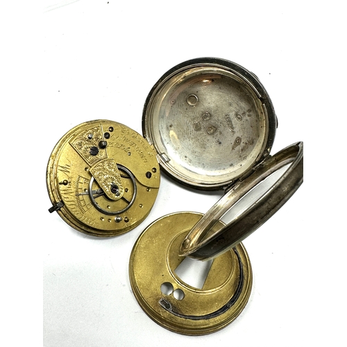 449 - Antique open face silver pocket watch balance spins freely the watch is not ticking