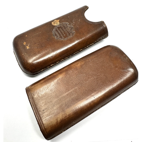 466 - Victorian leather cigar case