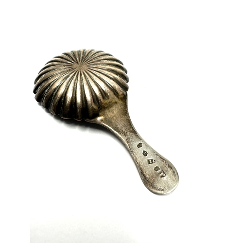 129 - Georgian silver tea caddy spoon