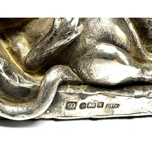 144 - Novelty silver figure of a mouse in a piece of cheese by fx Scappaticci silver hallmarks