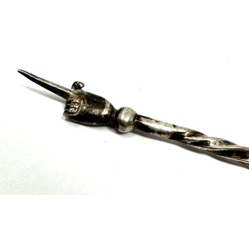 134 - Antique silver pointed finger opium spoon