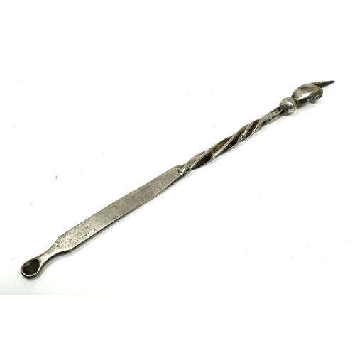 134 - Antique silver pointed finger opium spoon