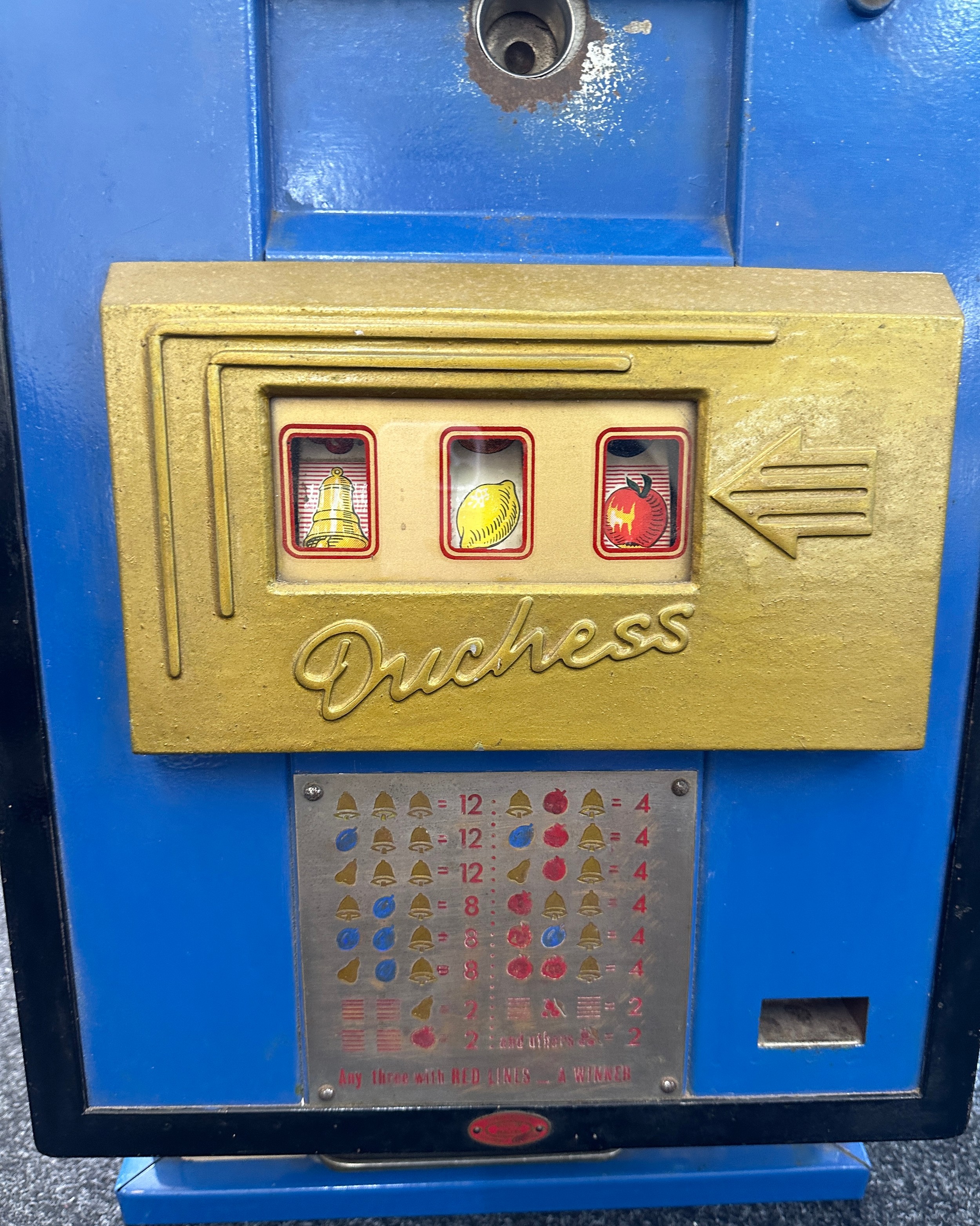 Vintage duchess one arm bandit, working order