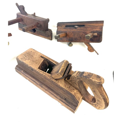 100 - Selection of vintage wood tools includes planes etc