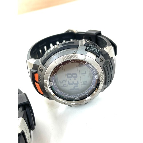 567 - casio pro trek watch prg-50 and a casio paw-1100, untested