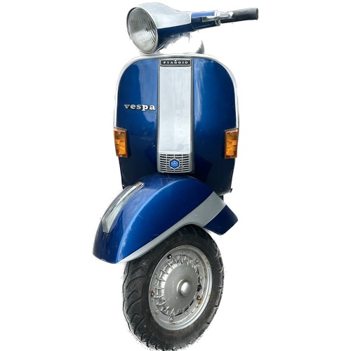 99A - 1983 petrol blue Vespa Douglas 125 scooter, in need of attention