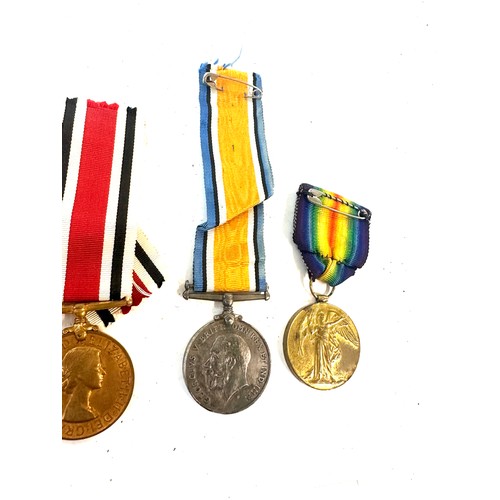 78A - Selection of WW1 medals named 195327 pte.A.V Baker A.S.C, j 89907 A.T Gidley boy2 R.N