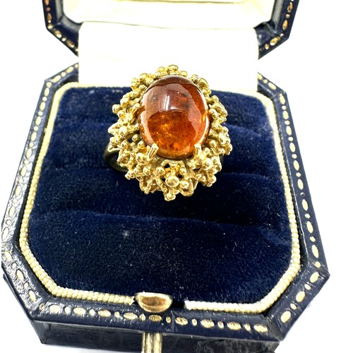 137 - 18ct gold citrine ring (6.6g)