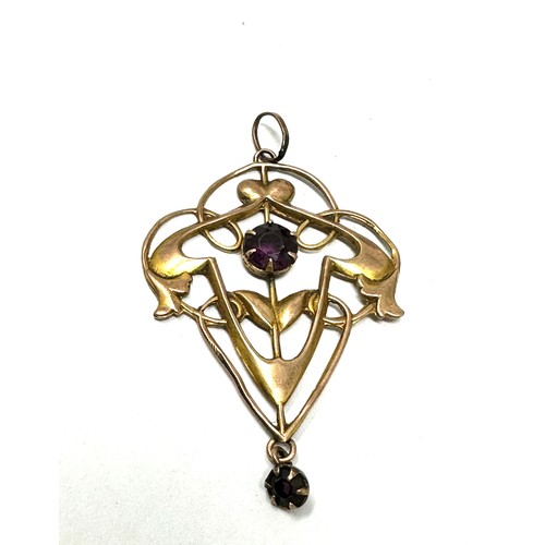 387 - 9ct gold antique pendant (1.9g)