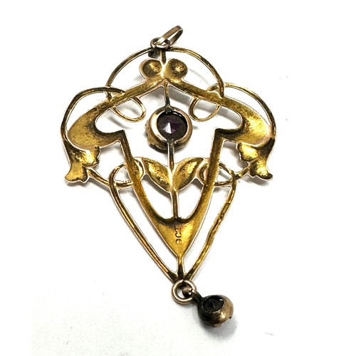 387 - 9ct gold antique pendant (1.9g)