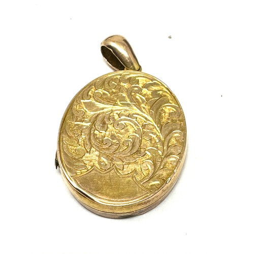 132 - Antique 15ct gold oval locket pendant (7.4g) xrt tested