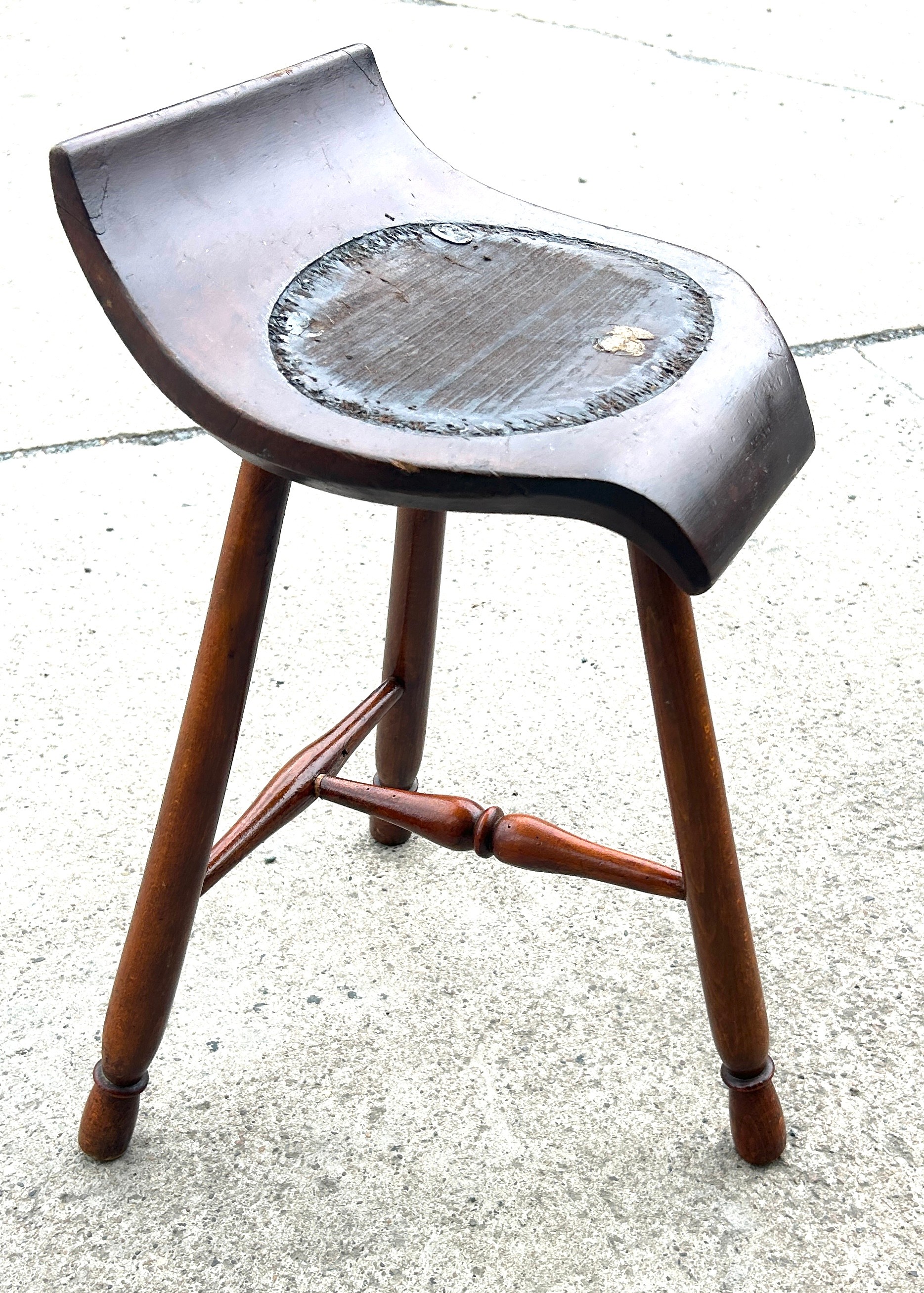 Vintage saddle online stool