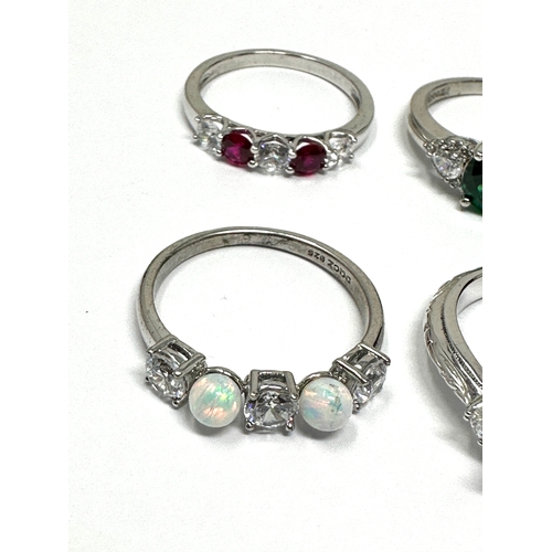 444 - 4 X .925 Dress Rings Including Opal (18g)