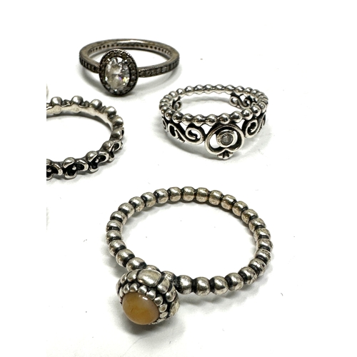 442 - 6 X .925 Rings By Pandora (22g)