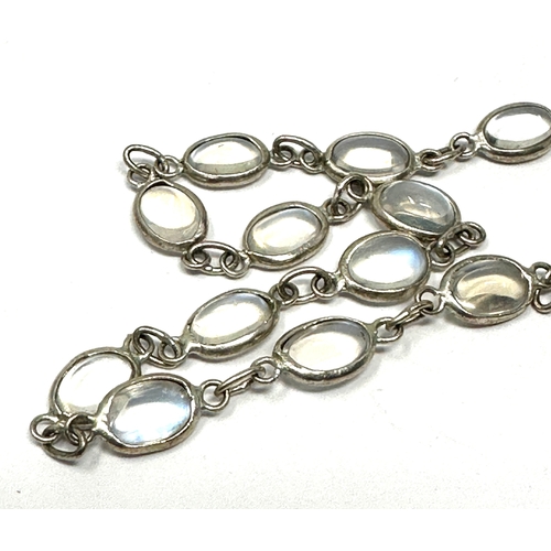 443 - A Silver Moonstone Riviere Necklace (12g)