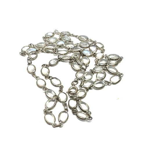 443 - A Silver Moonstone Riviere Necklace (12g)