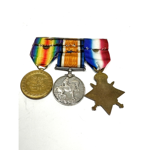 46 - ww1 trio medals to 9268 pte w.e brame lincoln regiment