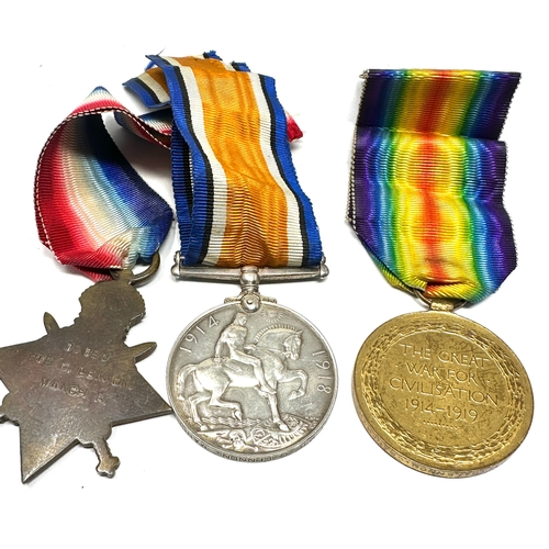 41 - ww1 trio medals to 19181 pte c lennon manch.r