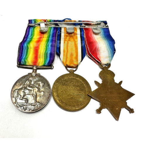 55 - ww1 mons star trio medals to 1951 pte p matthews r.a.m.c