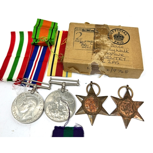 50 - Boxed ww2 G.S.M Palestine medal group to 2982424 pte r.c wallace a&s.h