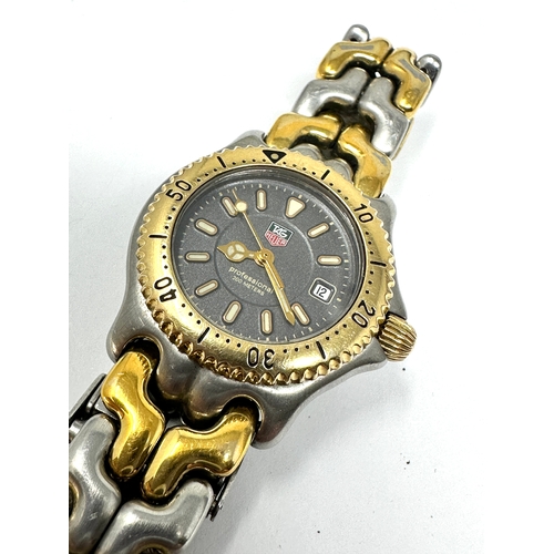 473 - Vintage Ladies Tag Heuer professional 200 metres wristwatch the watch is ticking strap pin come away... 