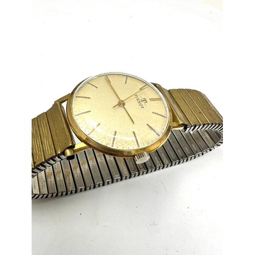 482 - Vintage Gents gold tone Tissot  wrist watch hand winding  the watch is not ticking