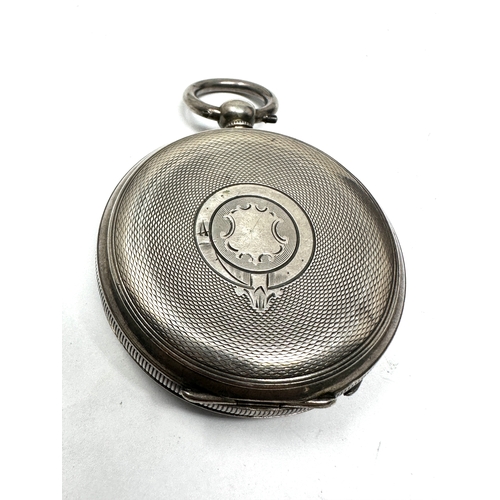 487 - Antique silver Kays triumph  open face pocket watch the watch is ticking