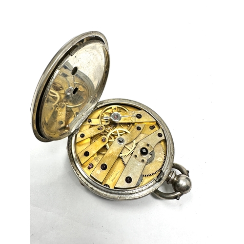 488 - Antique silver Stauffer chaux de fonds  by h & e gaydon richmond & brentford open face pocket watch ... 