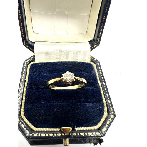 358 - 9ct Gold Diamond Ring (1.8g) 0.15ct diamond