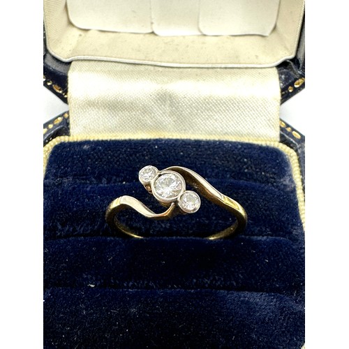 158 - 18ct Gold Vintage Diamond  Ring (2g)