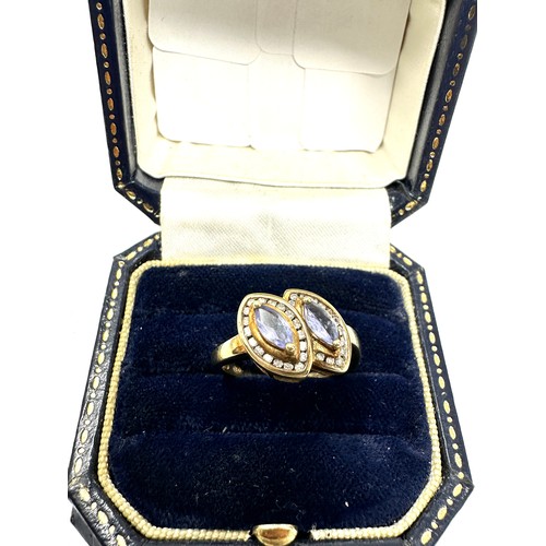 280 - 9ct Gold Diamond And Tanzanite Ring (2.8g)