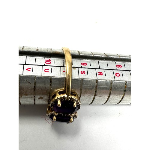 262 - 9ct Gold Diamond And Amethyst Ring (3.1g)