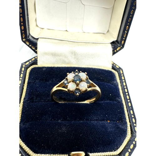 198 - 9ct Gold Sapphire And Opal Ring (2.2g)