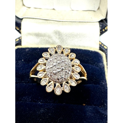 278 - 9ct Gold Diamond  Ring (2.9g)