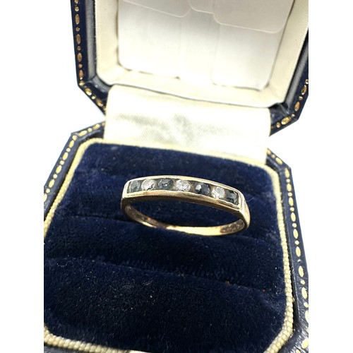 184 - 9ct Gold Diamond & Sapphire  Ring (1.6g)