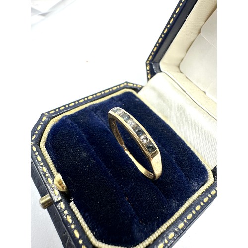 184 - 9ct Gold Diamond & Sapphire  Ring (1.6g)