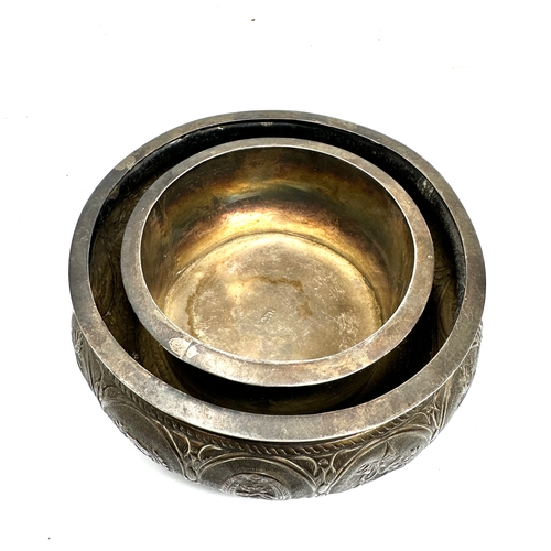 78 - indian silver silver bowl measures approx 13cm dia height 5cm 147g