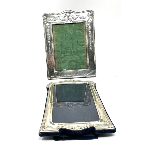 88 - 2 silver picture frames largest measures approx 19.5 cm by 14.5 cm