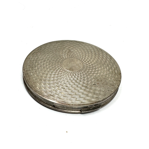 68 - Vintage silver compact measures approx 8.5cm dia