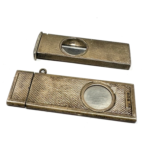 67 - 2 vintage silver cigar cutters