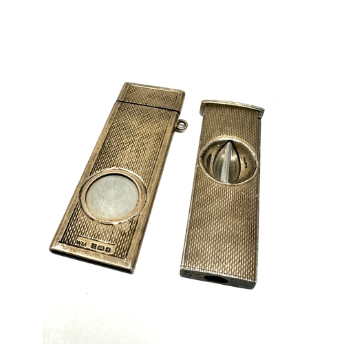 67 - 2 vintage silver cigar cutters