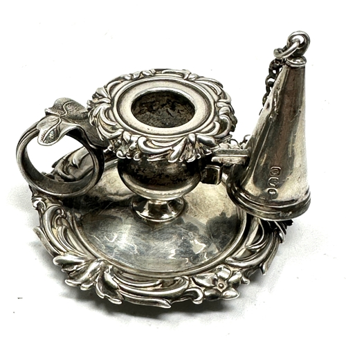 96 - Antique silver miniature chamberstick