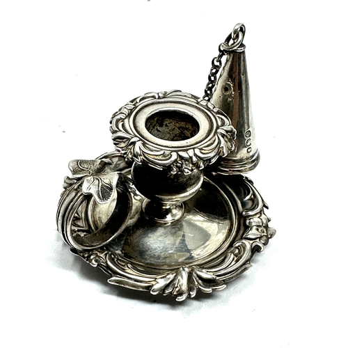 96 - Antique silver miniature chamberstick